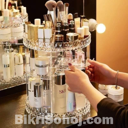 360° rotating cosmetics organizer